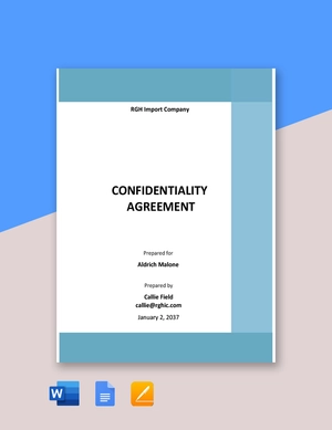 Draft Confidentiality Agreement Template