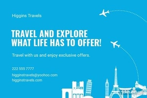 Travel Adventure Postcard Template