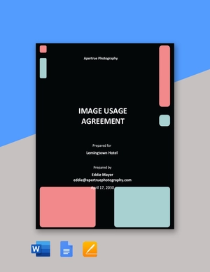Image Usage Agreement Template