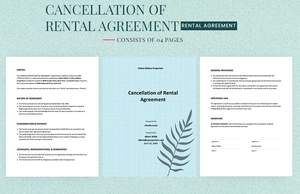 Cancellation of Rental Agreement Template