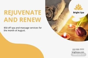 Spa Marketing Postcard Template