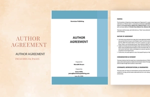 Standard Author Agreement Template