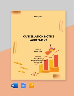 Cancellation Notice Agreement Template