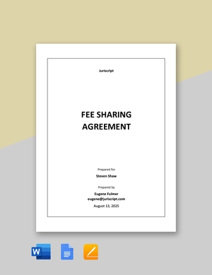 Fee Sharing Agreement Template