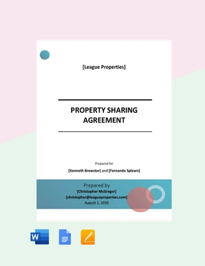 Property Sharing Agreement Template