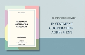 Investment Cooperation Agreement Template