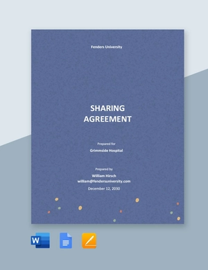 Sharing Agreement Template