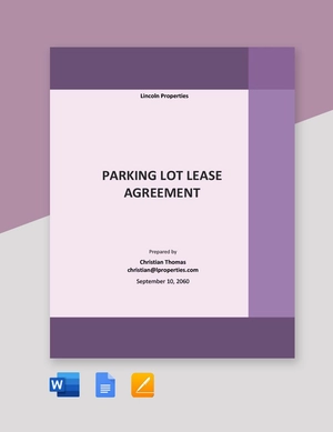 Parking Lot Lease Agreement Template