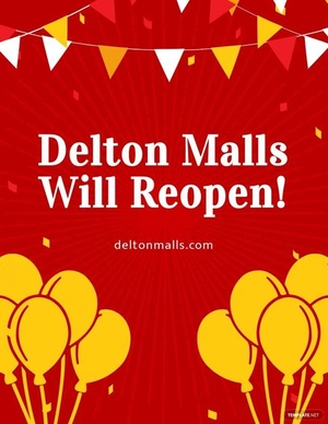 Reopening Advertisement Flyer Template