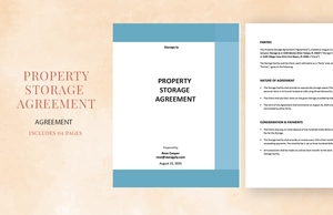 Property Storage Agreement Template