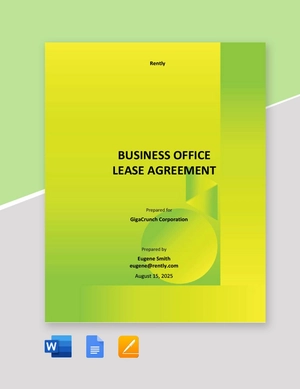 Business Office Lease Agreement Template