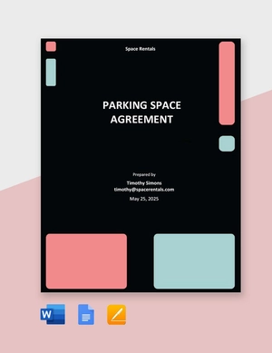 Parking Space Agreement Template
