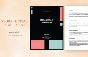 Storage Rental Agreement Template