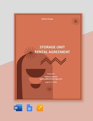 Storage Unit Rental Agreement Template