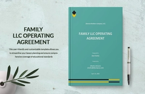 Family LLC Operating Agreement Template