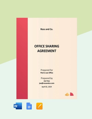 Office Sharing Agreement Template
