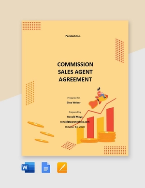 Commission Sales Agent Agreement Template