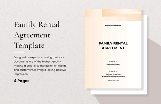 Family Rental Agreement Template