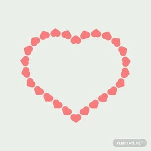 Heart Shape Frame Vector