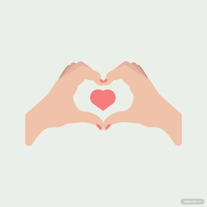 Heart Shaped Hands Vector