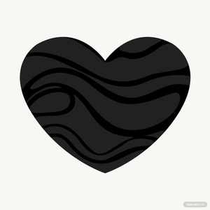 Black Heart Shape Vector