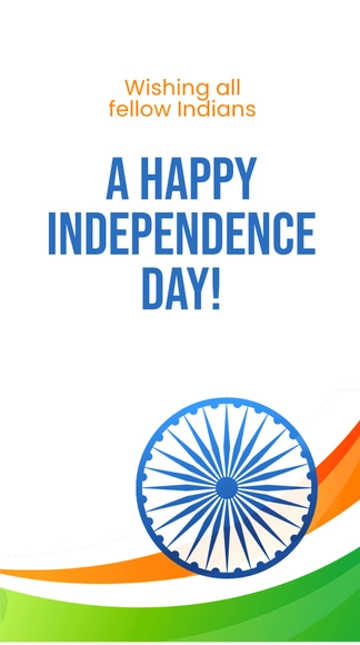Free Happy Indian Independence Day Instagram Story Template to Edit Online