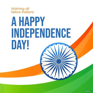 Free Happy Indian Independence Day Linkedin Post Template to Edit Online