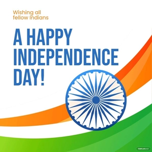 Free Happy Indian Independence Day Instagram Post Template to Edit Online
