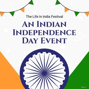 Free Indian Independence Day Event Instagram Post Template to Edit Online