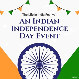 Free Indian Independence Day Event Linkedin Post Template to Edit Online