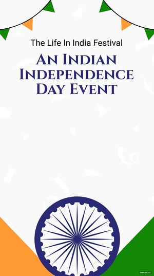 Free Indian Independence Day Event Snapchat Geofilter Template to Edit Online