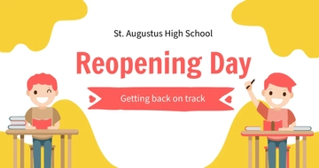 Free School Reopening Facebook Post Template to Edit Online