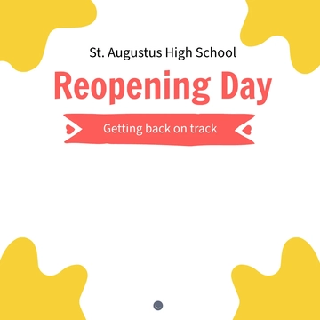 Free School Reopening Instagram Post Template to Edit Online