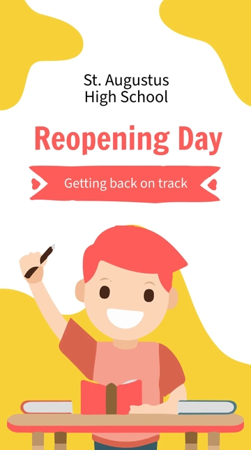 Free School Reopening Instagram Story Template to Edit Online