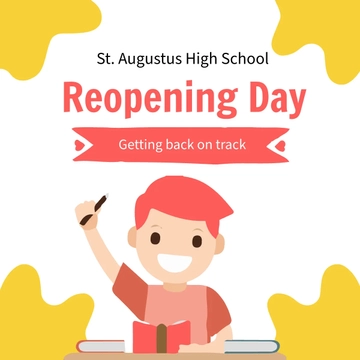 Free School Reopening Linkedin Post Template to Edit Online