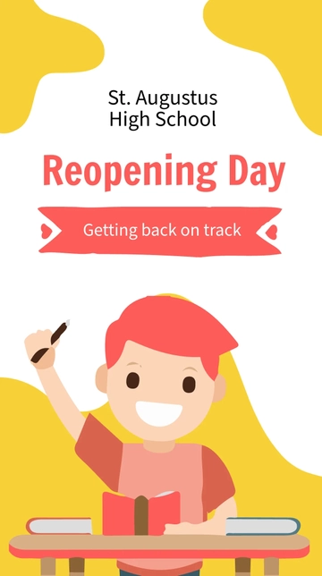 Free School Reopening Whatsapp Post Template to Edit Online