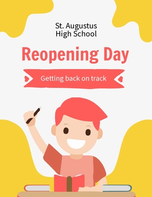 School Reopening Flyer Template