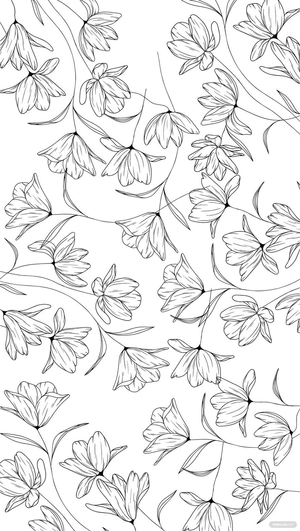 Black And White Floral Background