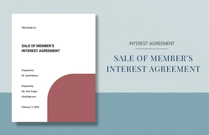 Sale of Member's Interest Agreement Template
