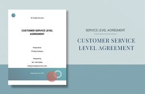 Customer Service Level Agreement Template