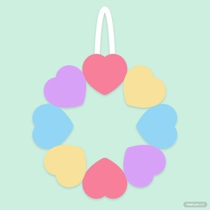 Heart Wreath Vector