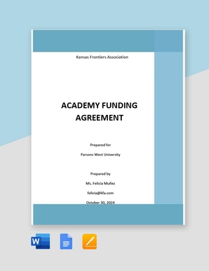 Academy Funding Agreement Template