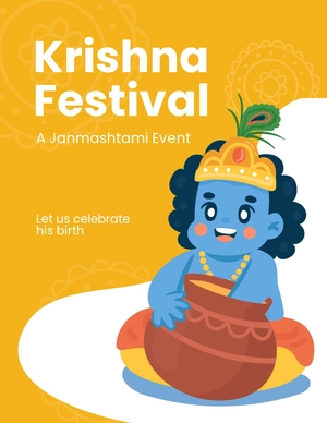 Janmashtami Event Flyer Template