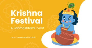 Janmashtami Event Facebook Post Template