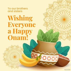 Happy Onam Linkedin Post Template