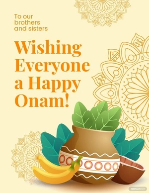 Happy Onam Flyer Template