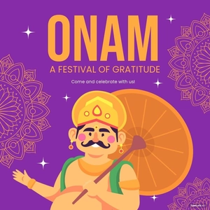 Onam Festival Instagram Post Template