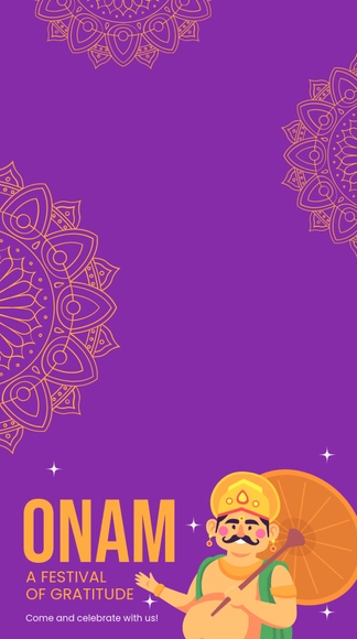Onam Festival Snapchat Geofilter Template