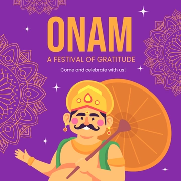 Onam Festival Linkedin Post Template
