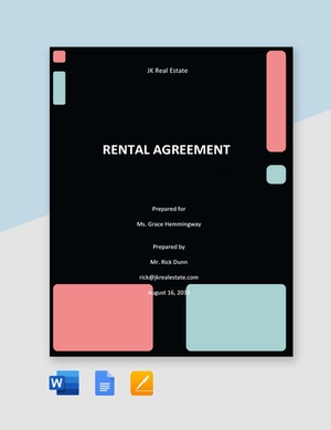 Blank Rental Agreement Template